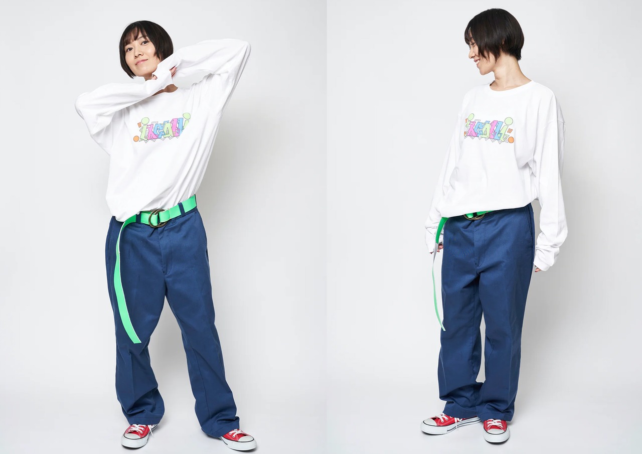 ixcalli 宙J FDFANTA汁CHILLSTASKI デザインロゴ　ロング T-shirts