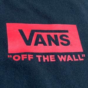 【VANS】ロゴ プリントTシャツ 両面プリント バックプリント ボード スケボー ストリート系 フリーサイズ バンズ VANS OFF THE WALL US古着