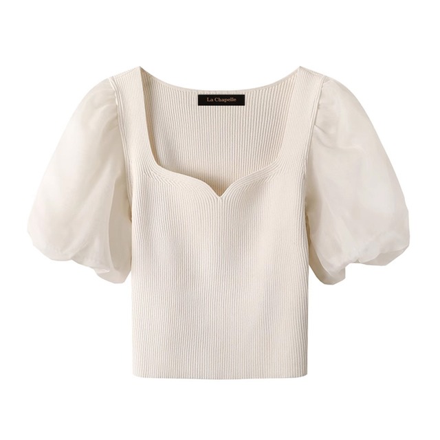 パフスリーブニット　21789