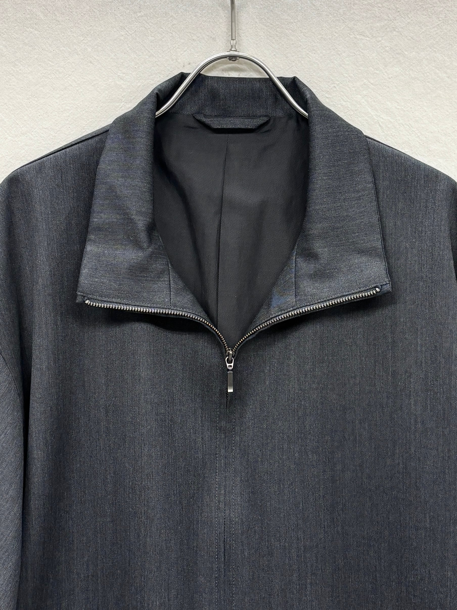 タグ付新品未使用品 26ss awasaウールギャバブルゾン グレー 3 awasa / wool gabardine zip up jacket (GRAY) | THE MODERN AGE