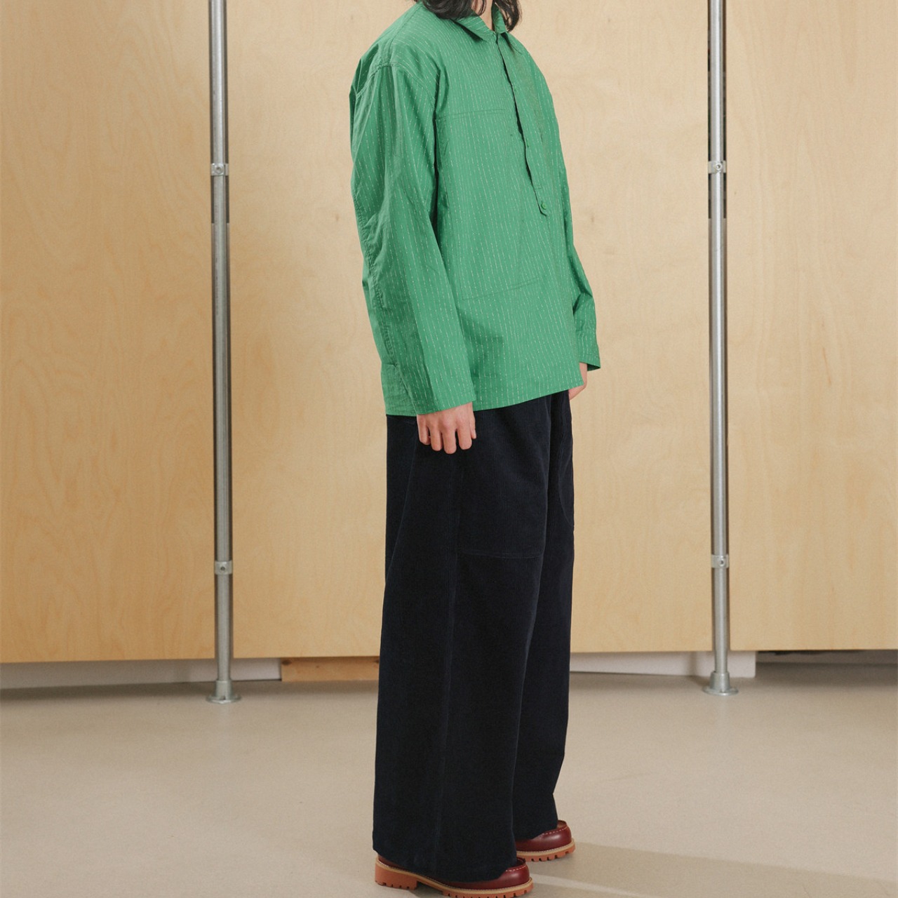 ディープネイビー・ボリュームコーデュロイパンツ N3579 - 9