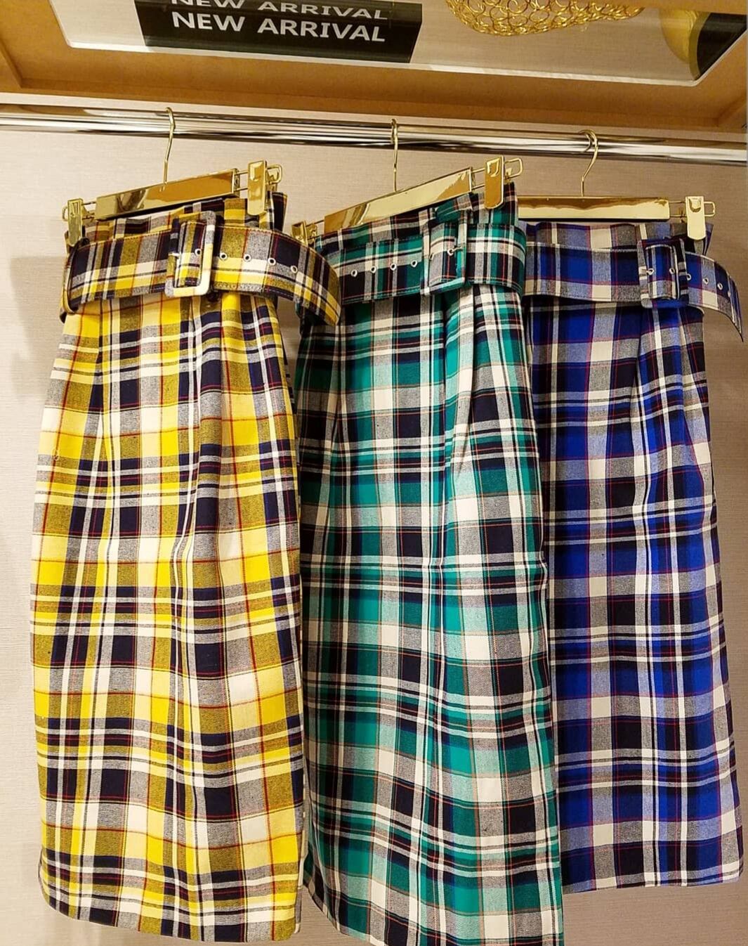 High Waist Check SK 《 即日発送 》