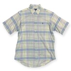 Ralph Lauren｜半袖マドラスチェックシャツ｜ボタンダウン コットン100% マレーシア製｜M｜コンディションB