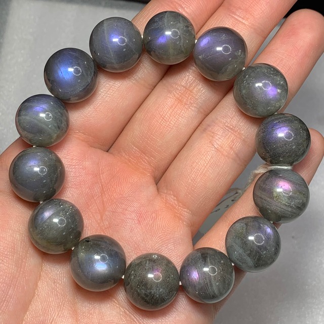 希少大玉✩グラデーション風シラーラブラドライトブレスレット