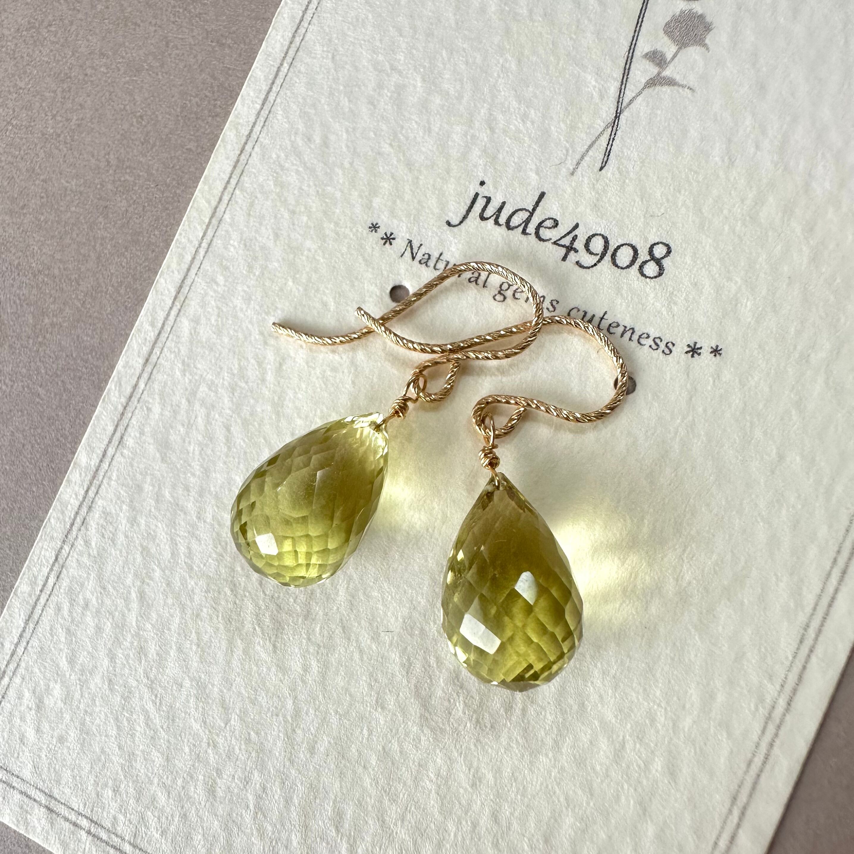 レモンクォーツ ピアス レモンクォーツ ピアス | jude4908