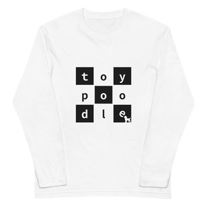 toy poodle grid 長袖Tシャツ[P0100]