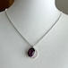 SWAROVSKI パープルストーン ネックレス#974