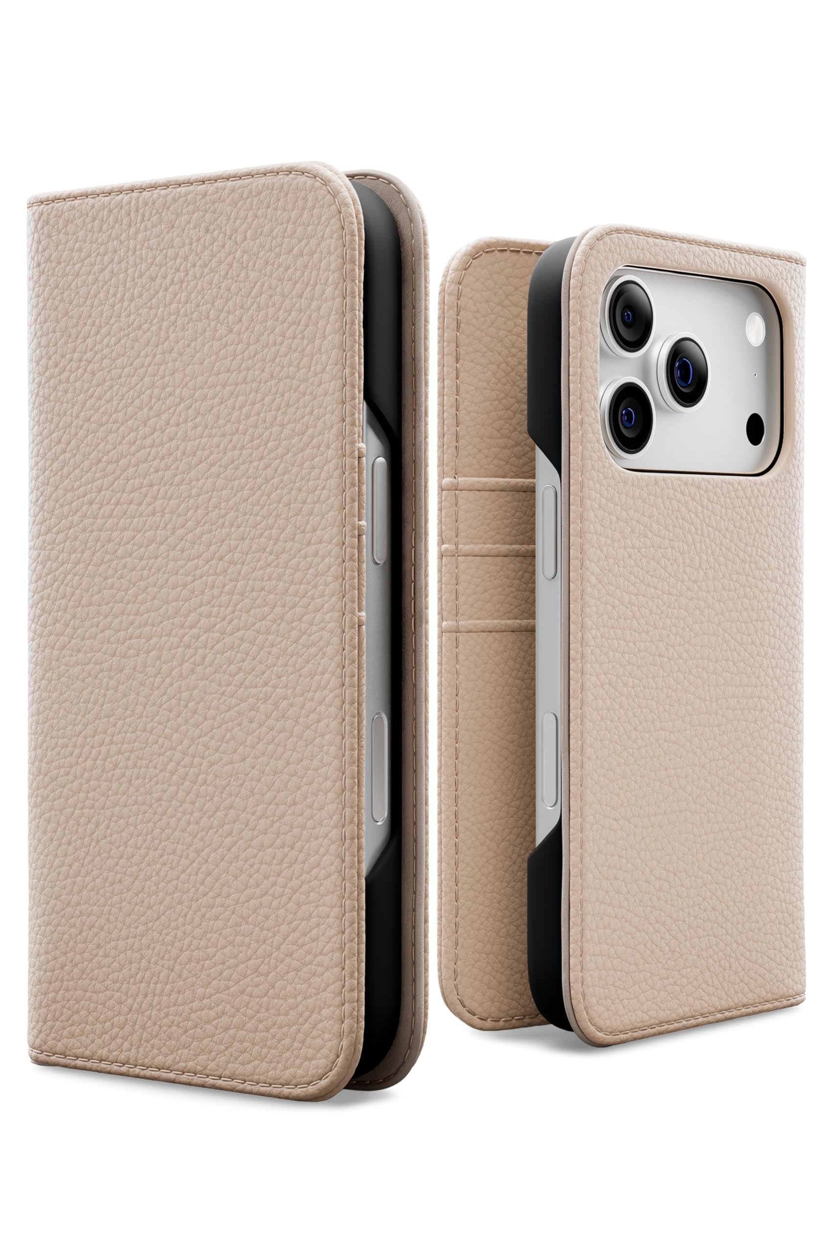 MINTY iPhone18 Pro iPhone17 Pro 用 ケース 手帳型 ベルトなし グレージュ