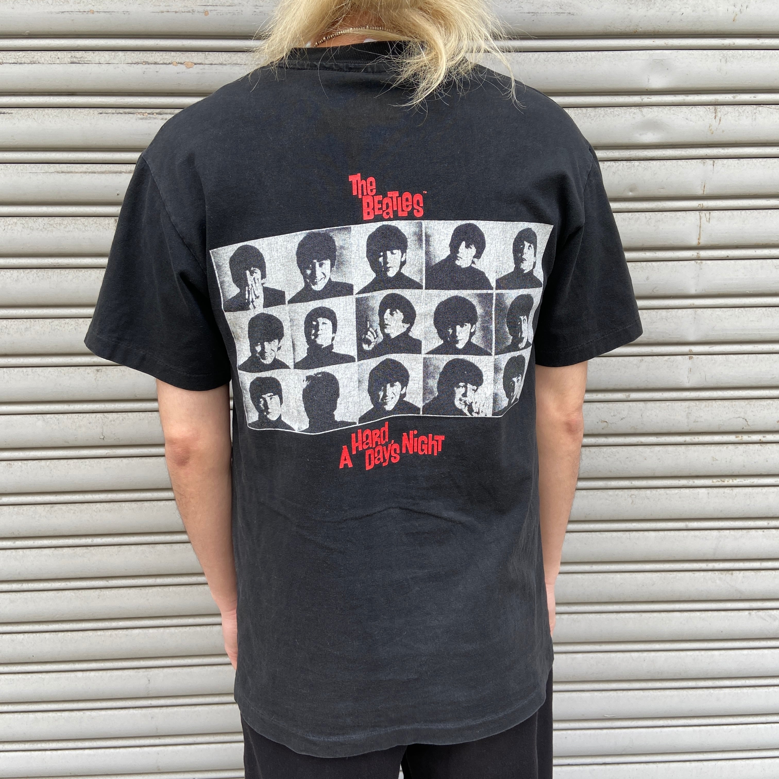 THE BEATLS 90s バンドTシャツ 黒 M 両面プリント ビートルズ | 古着屋 Uan