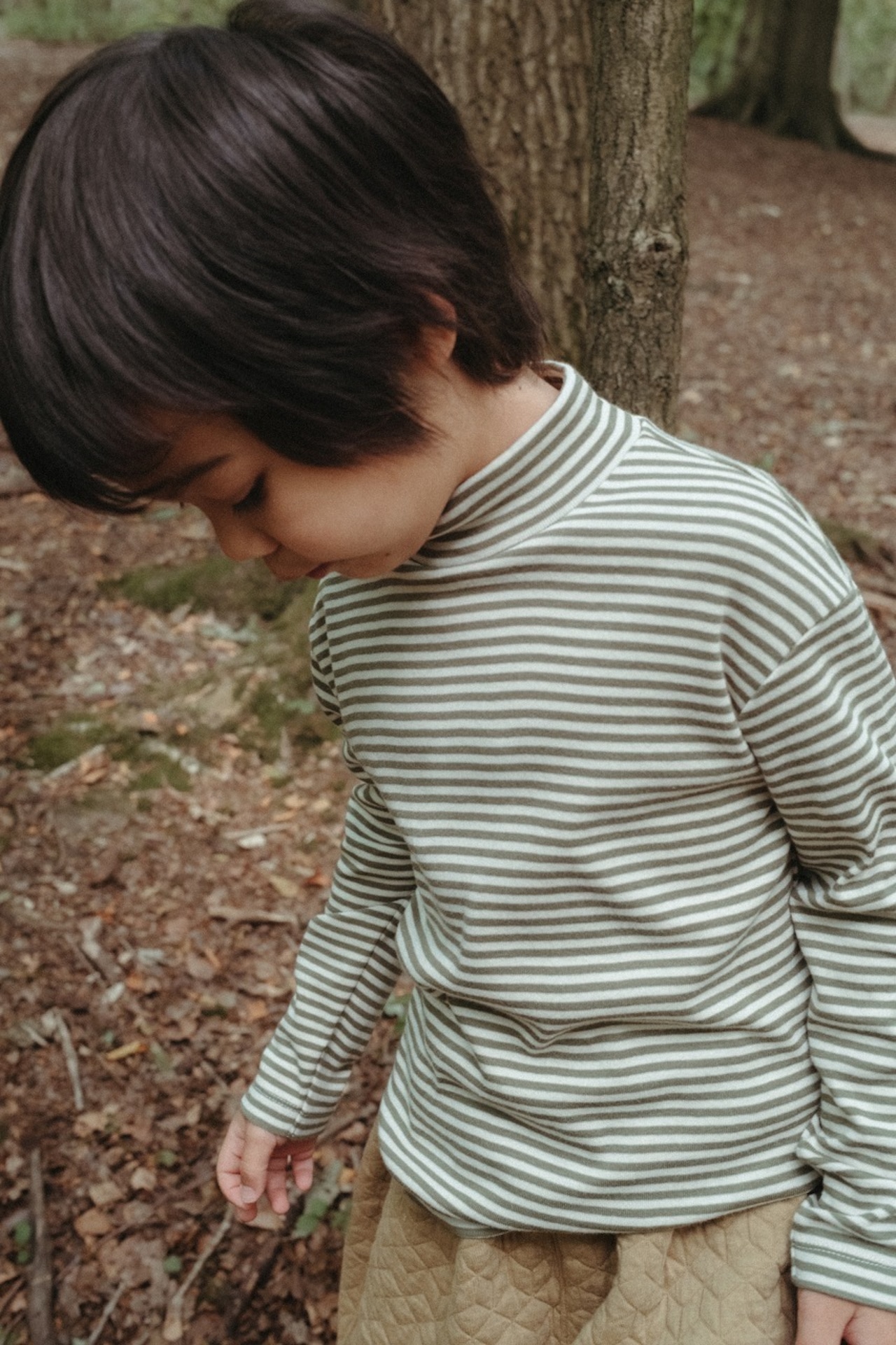 ORGANIC ZOO Fern Stripes Turtle Neck Top