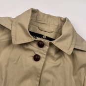 J.CREW ジェイクルー フード ライナー ベスト 付き トレンチコート M/ベージュ レディース バスケットボタン