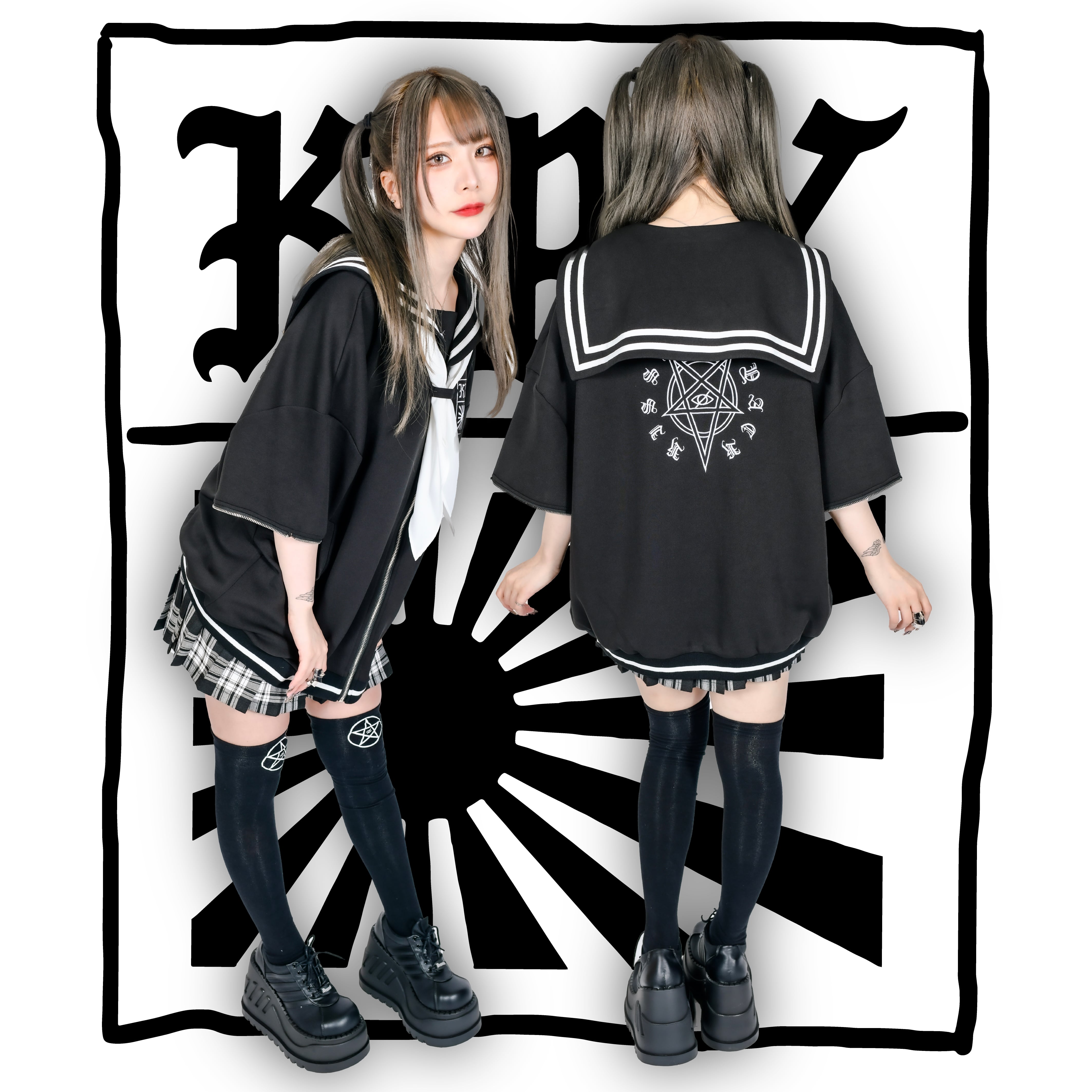 KRY clothing　絶対☆全開　レッドセーラー服