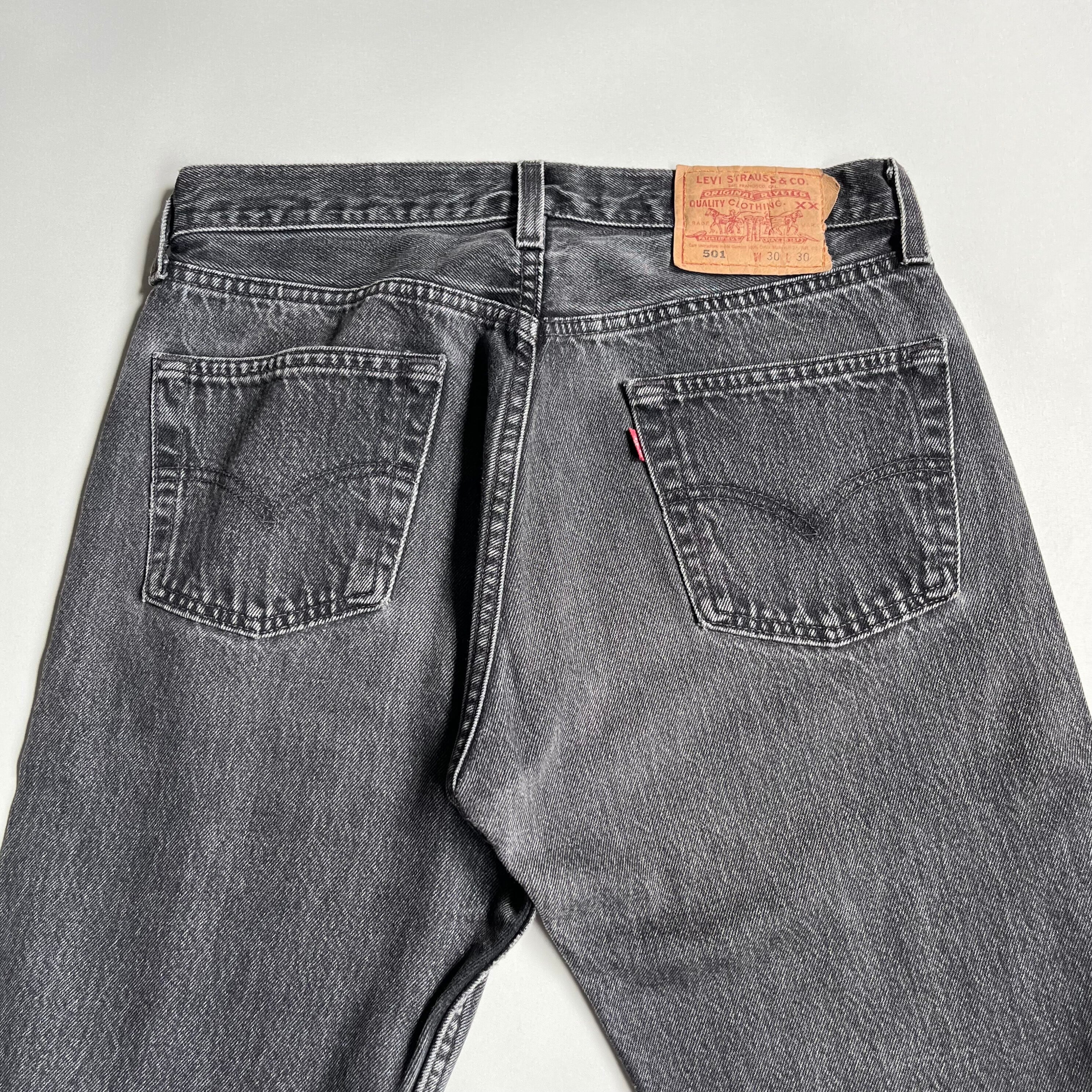 先染めブラックW30L30：90s Levis 501 リーバイス 501 デニム ジーンズ