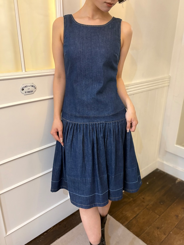 RED VALENTINO / Denim Pleated Dress (O)