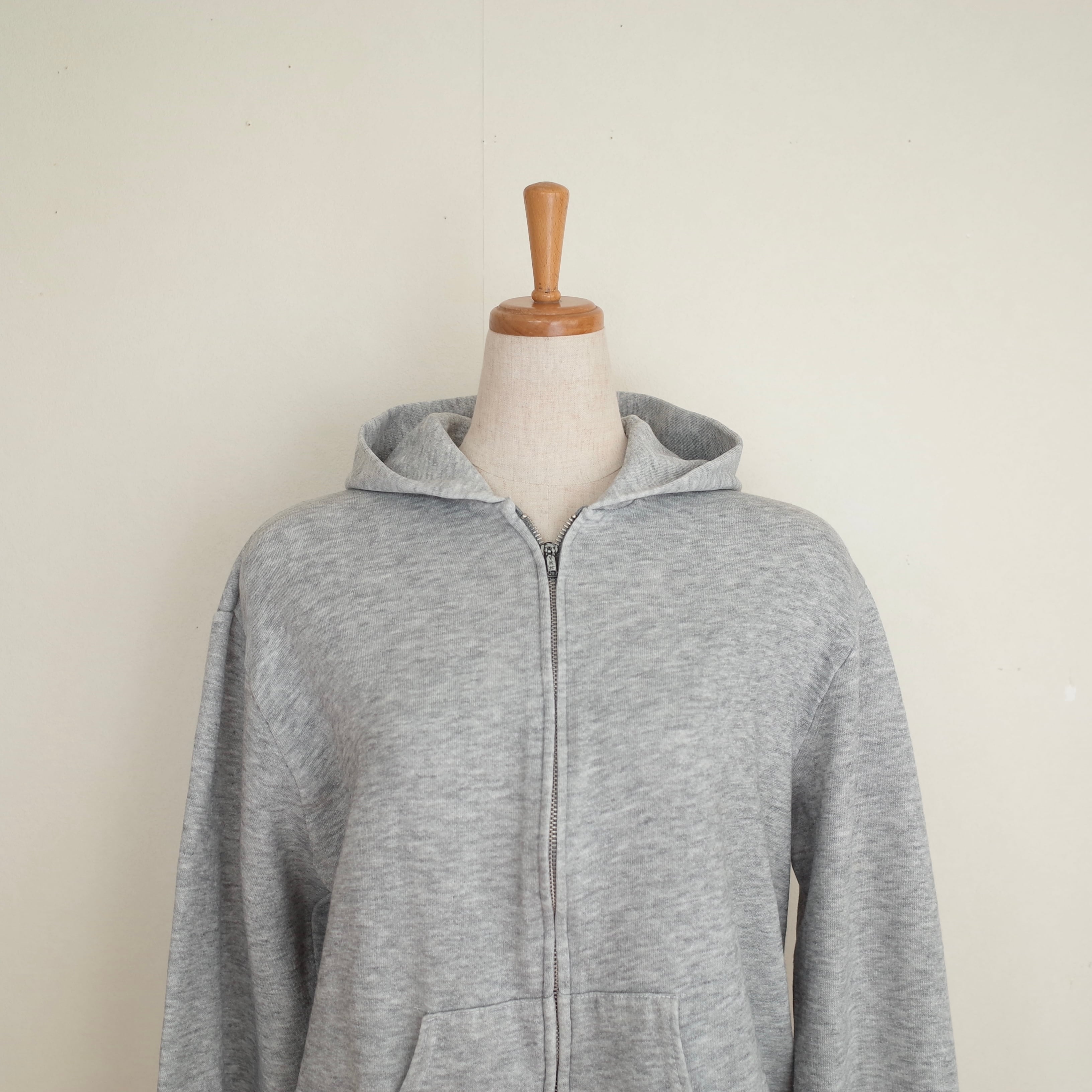 Heather gray zip-up hoodie