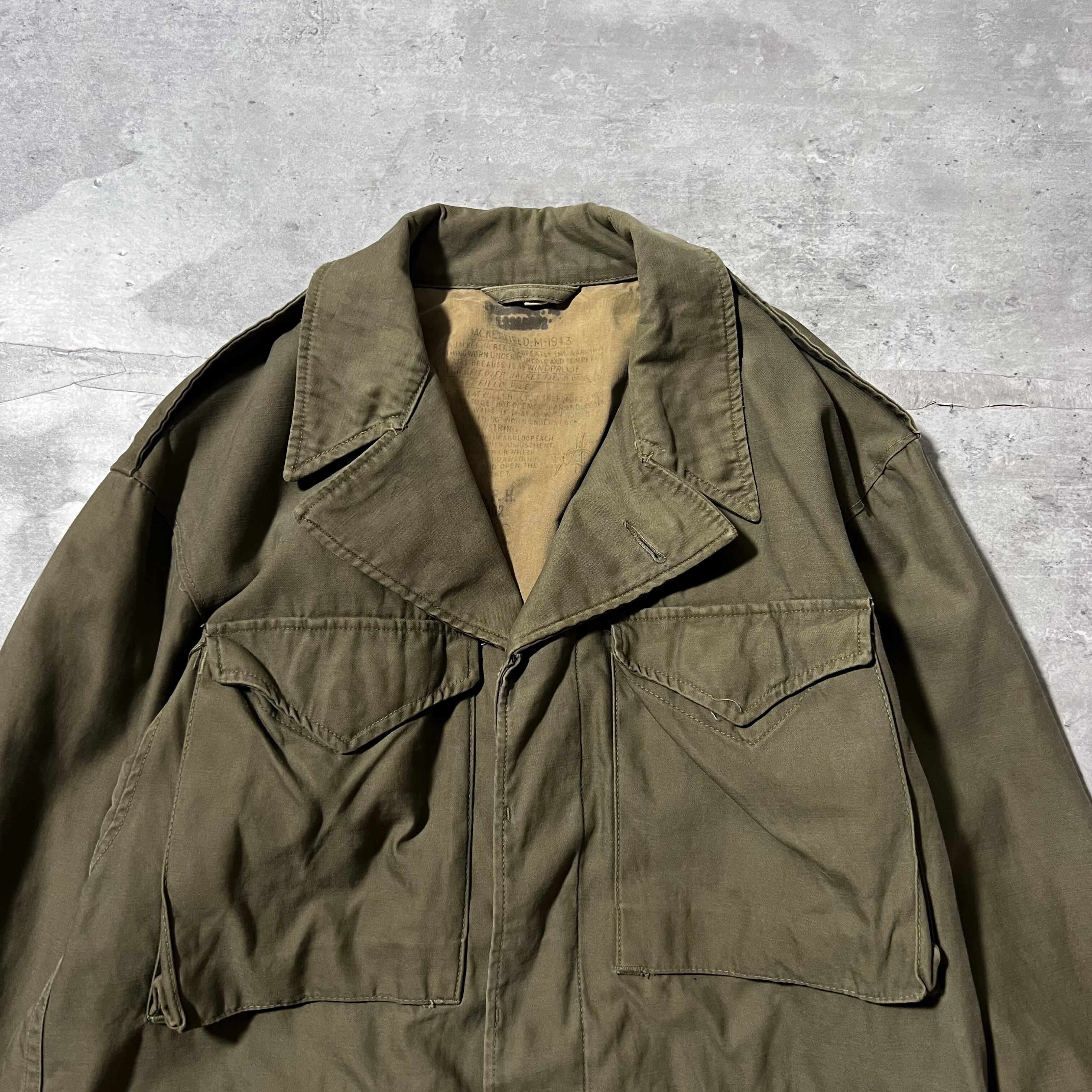 40s “US ARMY” M-43 field jacket 34R 40年代 M-1943 米国軍 米軍 