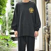 92's husky print long sleeve college tee