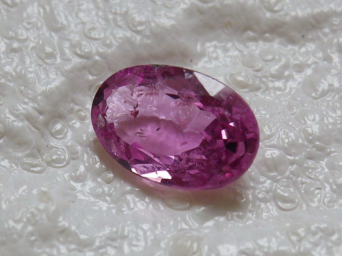 非加熱検査済 天然 非加熱 パパラチア サファイア 0.992 ct ミャンマー 