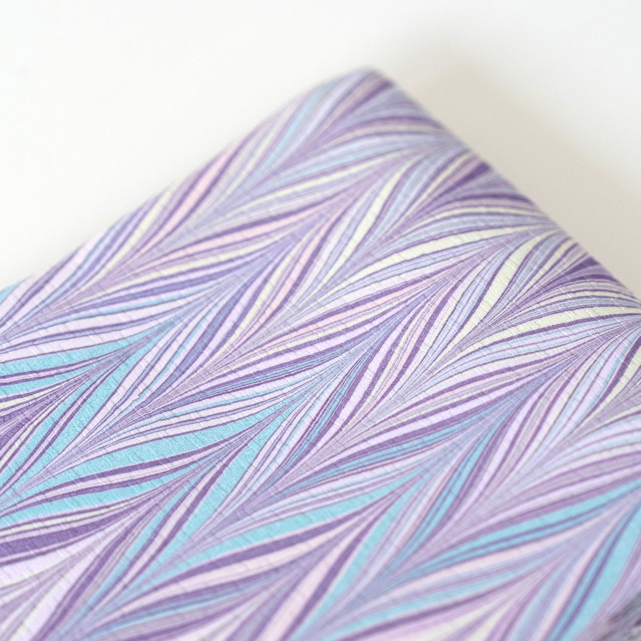 墨流し半幅帯［夢幻藤］矢羽柄