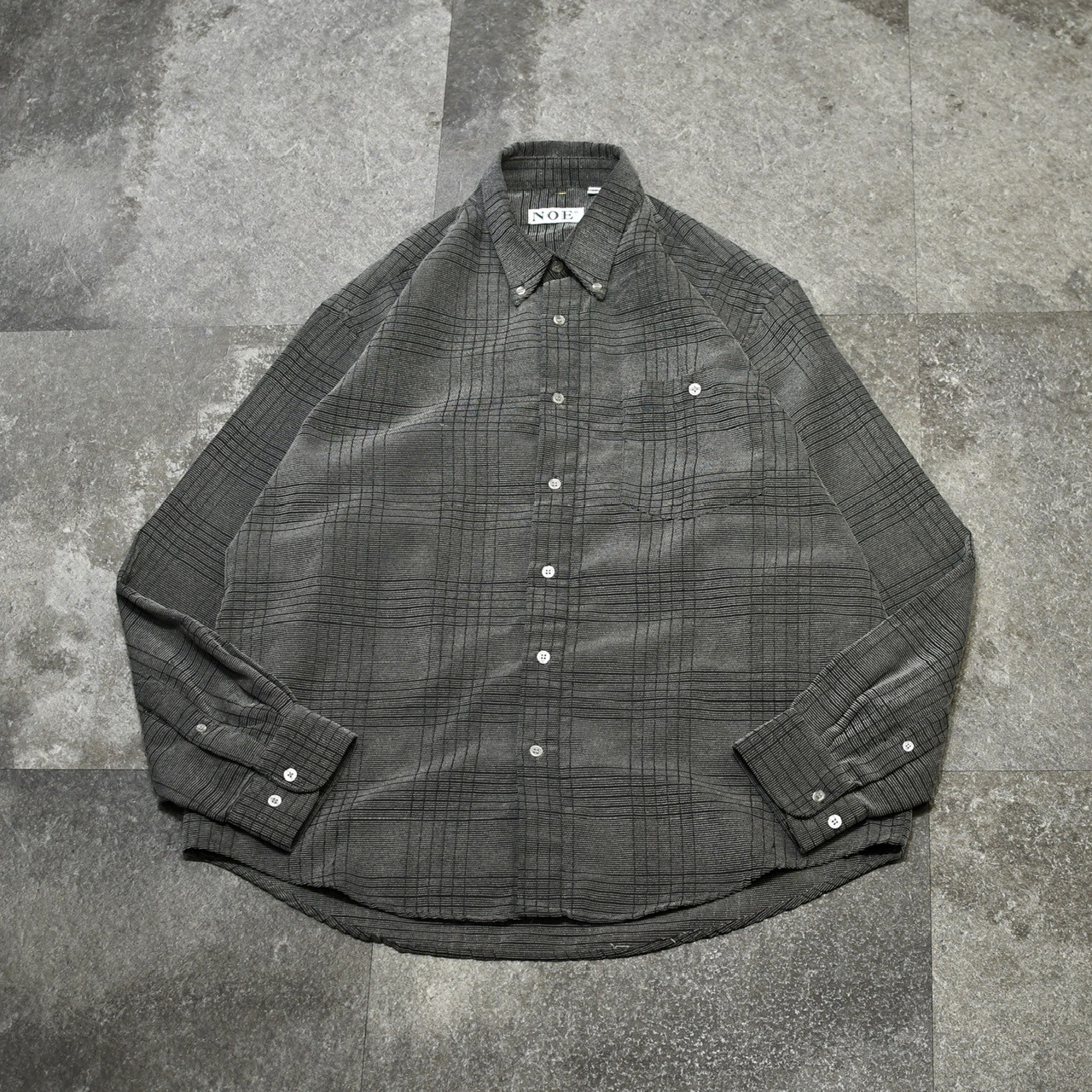 横畝 design check shirt