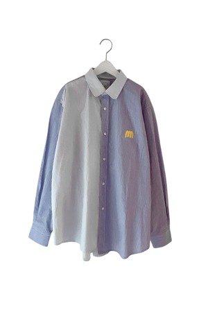 【MIN-NANO×frankygrow】ASYMMETRICAL HEM RONUD COLLAR SHIRT / 3