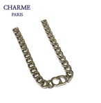 white gold metal chain necklace