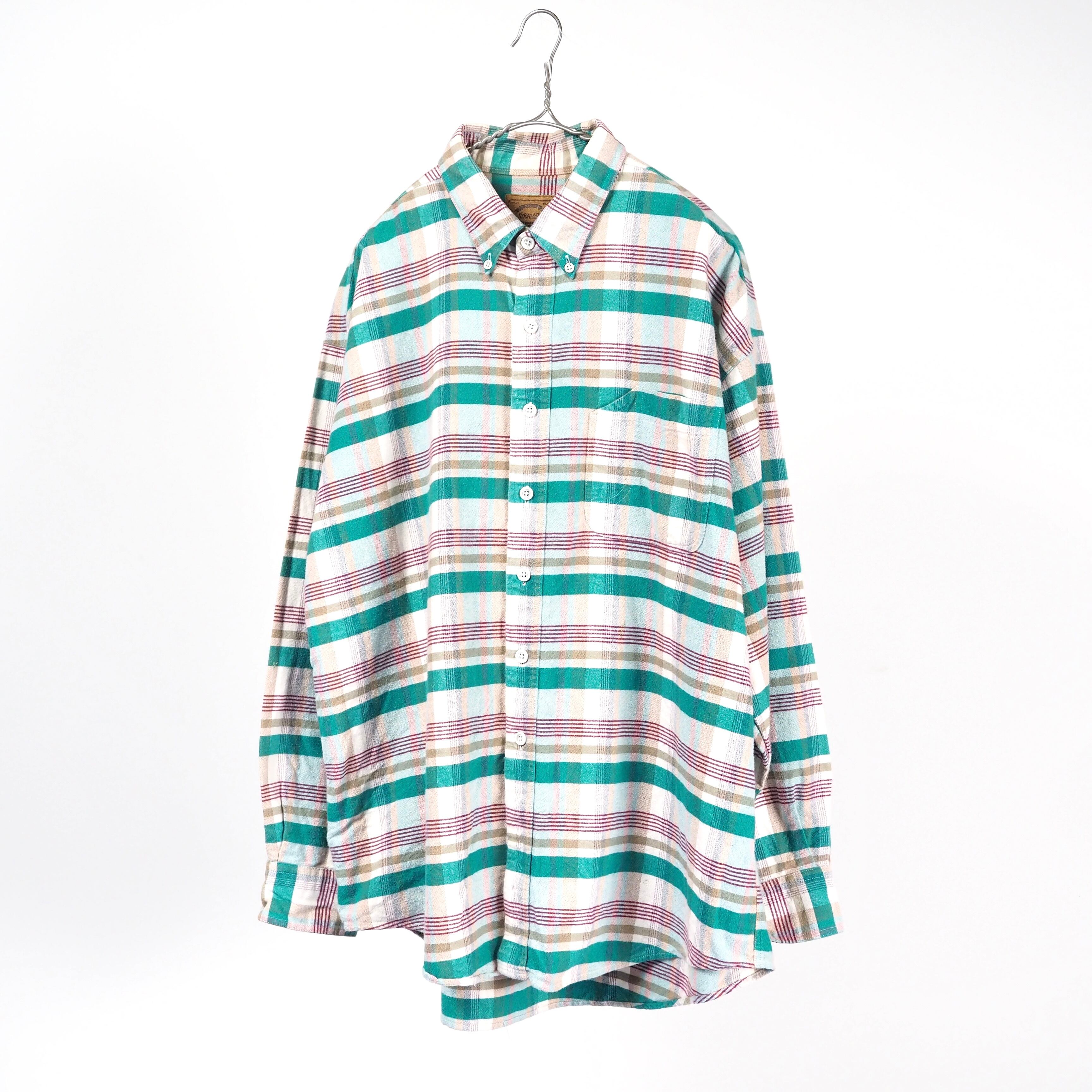 ST.JOHNSBAY【deformation pockets】heavy weight plaid flannel shirt XL