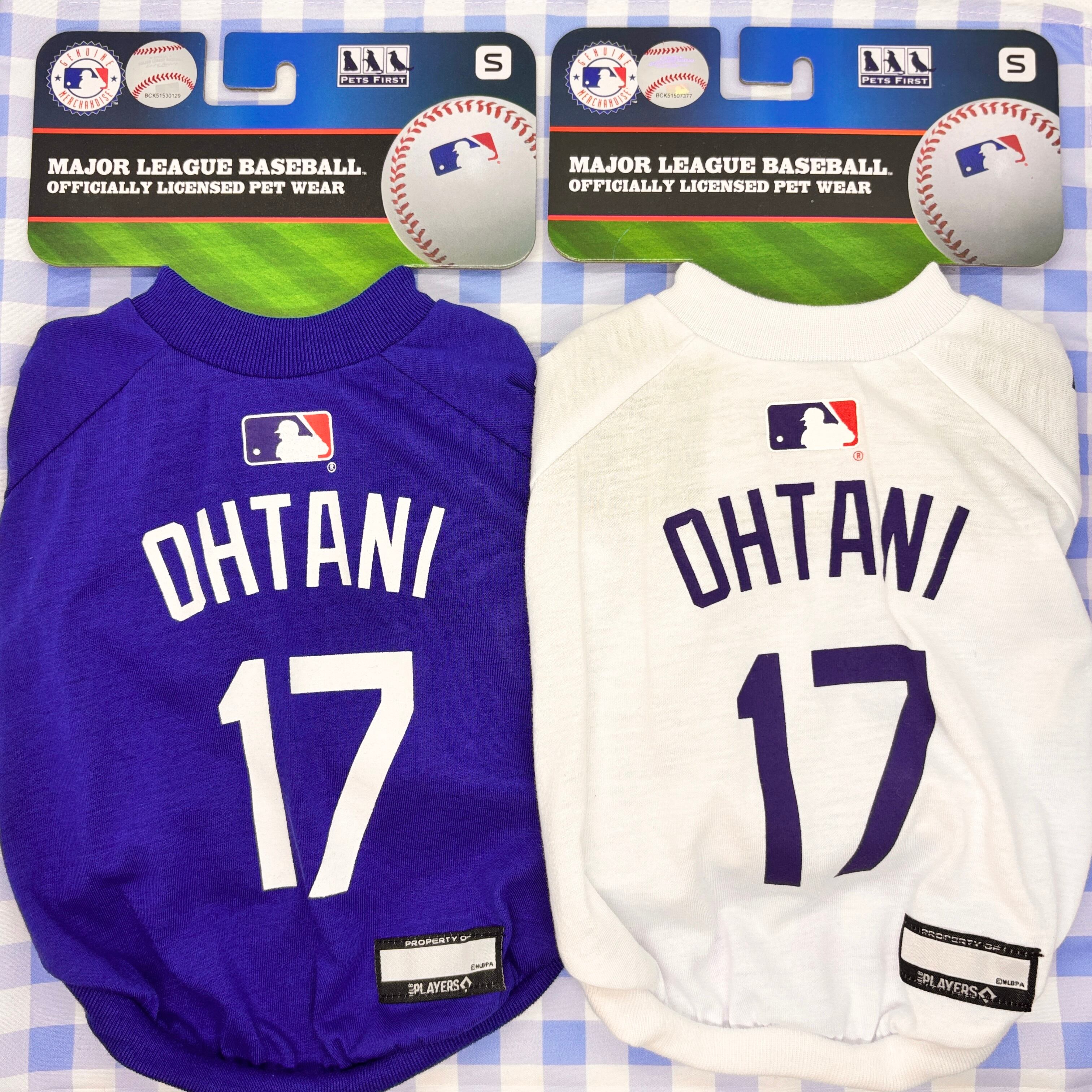 犬服　わんこ服　ペット服　大谷選手モデルユニフォーム野球Tシャツ [サイズ: S