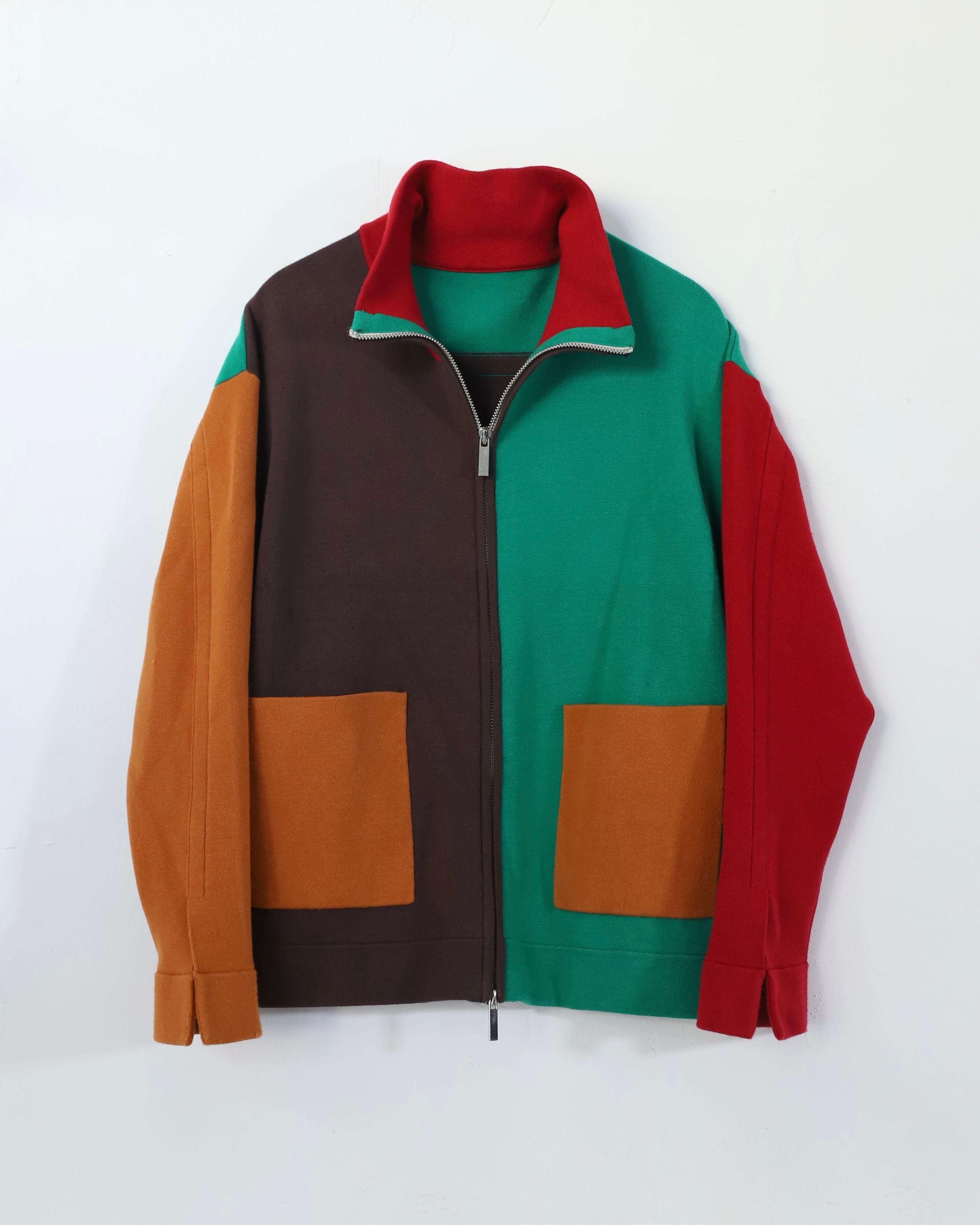 Jacquard Knit Drivers Jacket / BLOCK | AMBERGLEAM