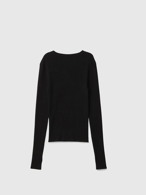 【26AW】THINGS THAT MATTER シングスザットマター / トップス / ASYMMETRY SLANT-FLAP RIB KNIT. 0586TM0674P