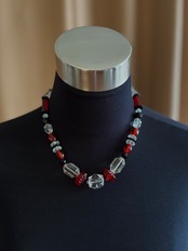 vintage contrast design necklace-5139-7