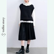 【2color】くたっと柔らか、綿混ベストの秋仕度 《P0246》