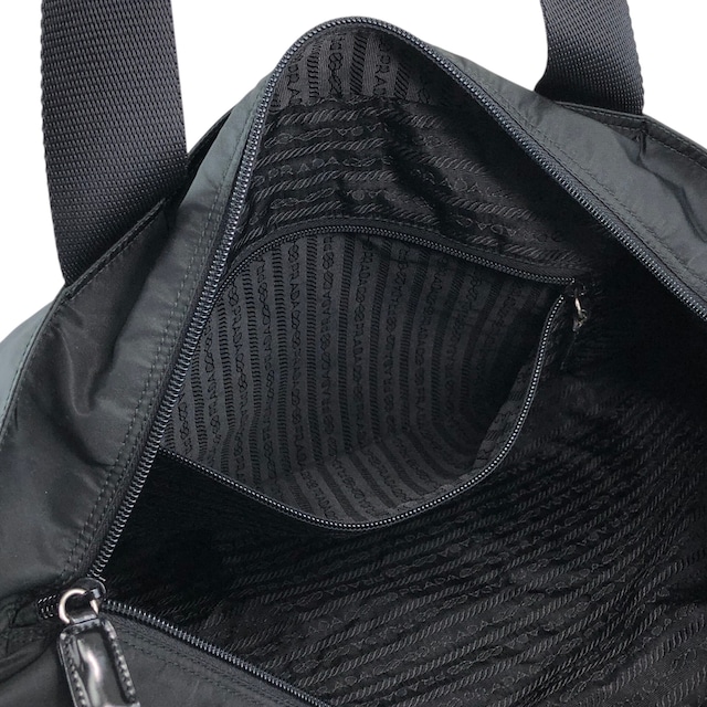 PRADA プラダ トートバッグ ブラック トライアングルロゴ ナイロン vintage ヴィンテージ オールド bub65u