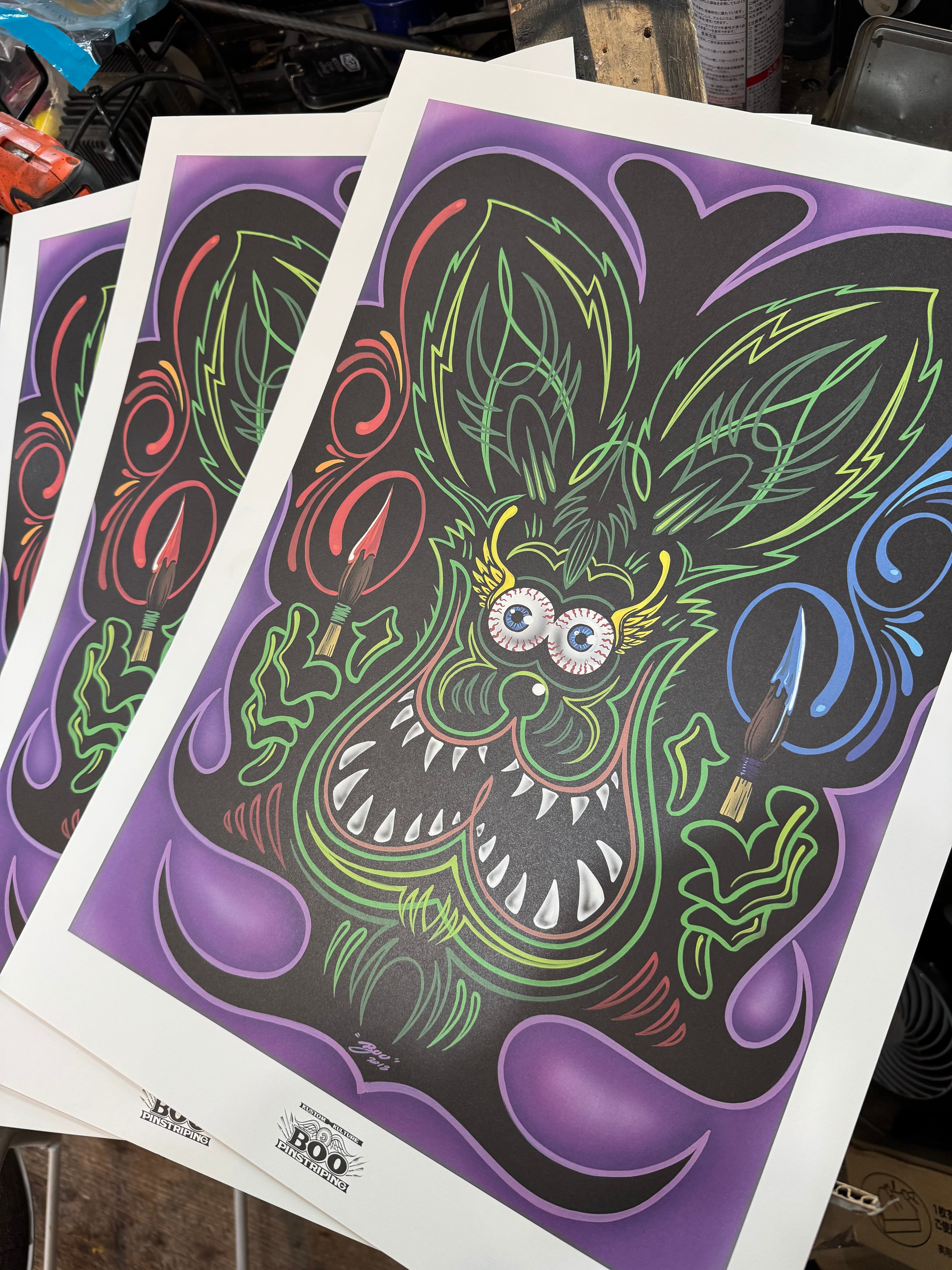 RFオリジナルピンストライプポスター | BOO pinstriping