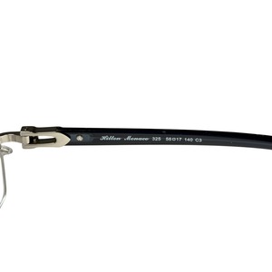 (nos) vintage HILTON dark blue cell arm rimless glasses