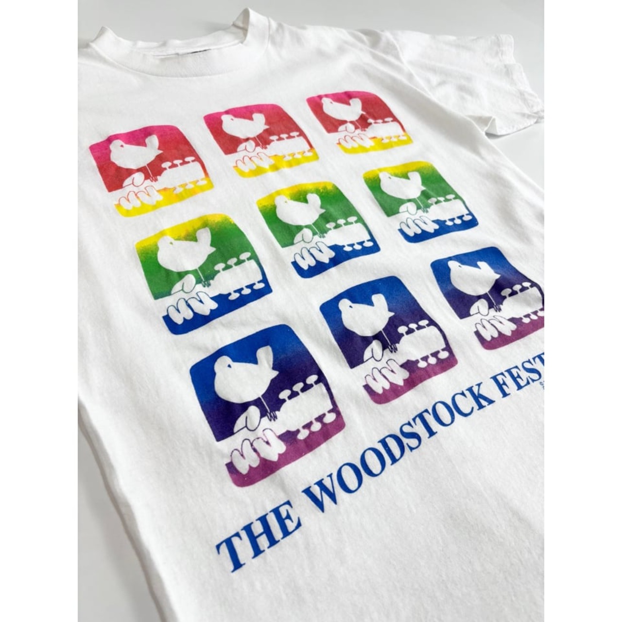 90s "WOOD STOCK" Rock Tee MADE IN USA  Size L