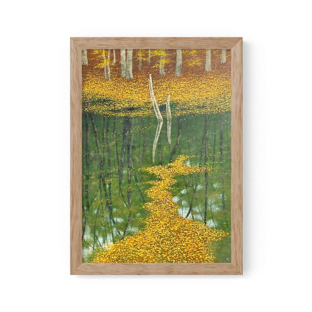 秋沼 F0 水彩（額入） | 森壽男の絵画