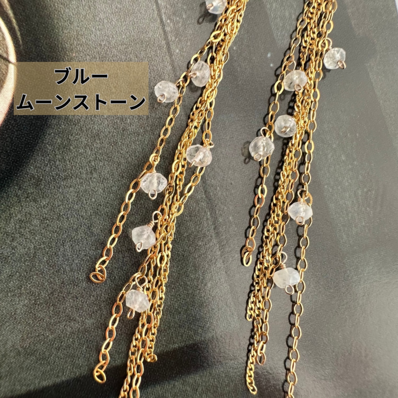 フリンジチェーンピアス・イヤリング【14金GF】 | Kazaru-Kazaru フリンジチェーンピアス・イヤリング【14金GF】 | Kazaru-Kazaru