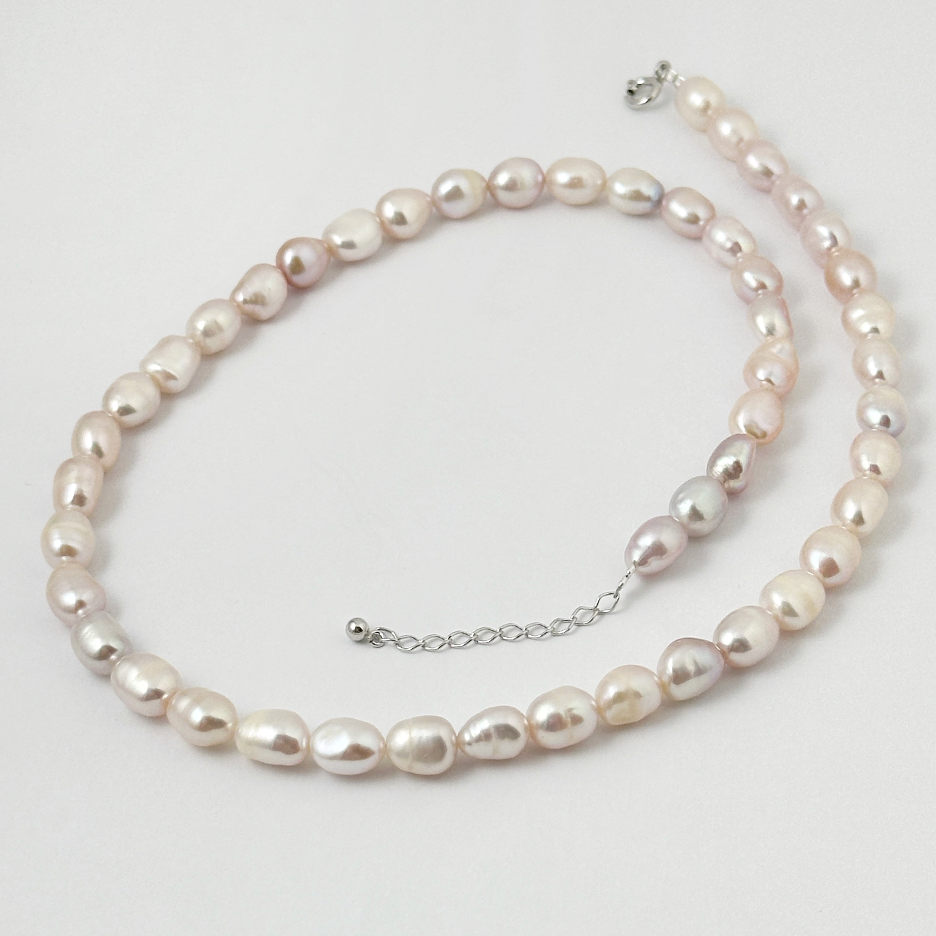 Lagoon Original バロック パール【ピンク】ライス型 ネックレス 40/45