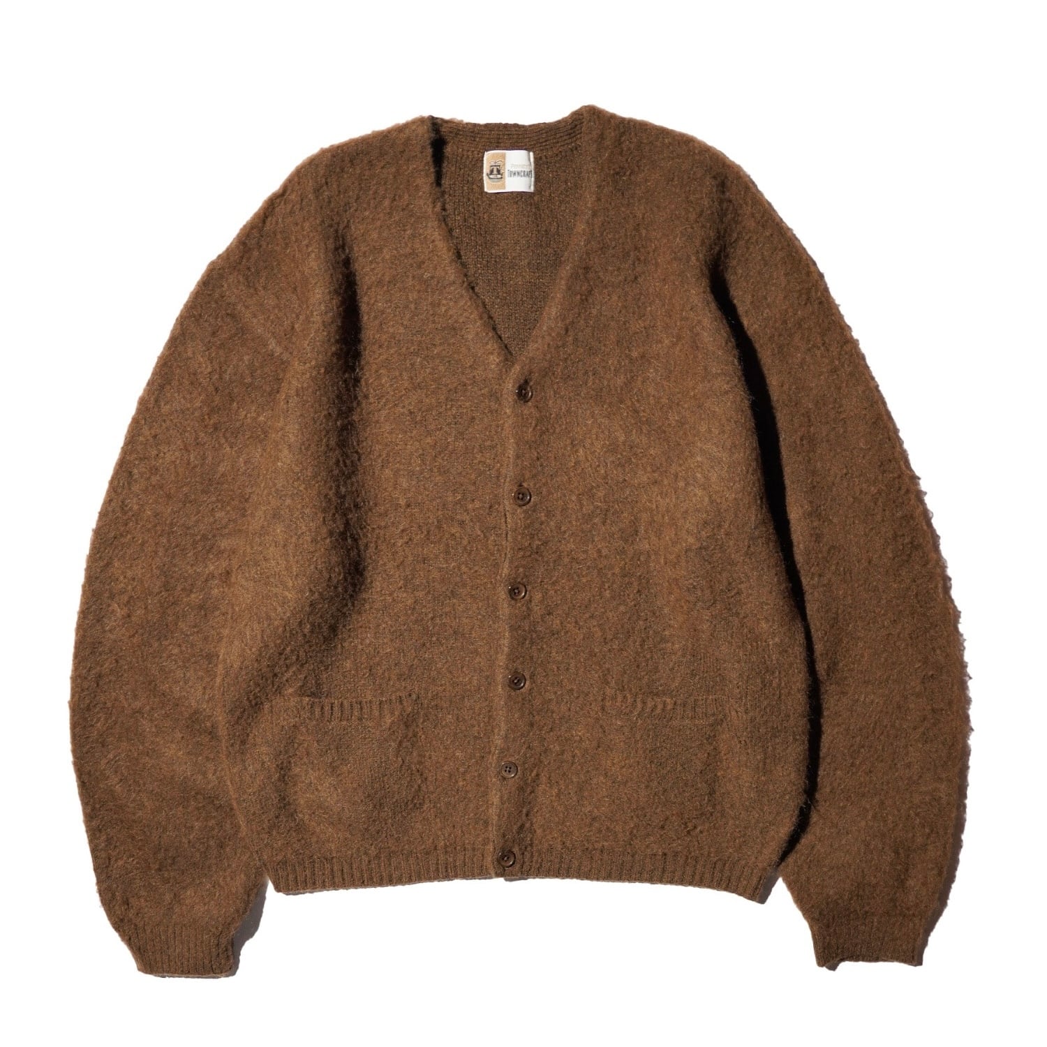 トップス TOWN CRAFT Mohair Cardigan TOWNCRAFT / MOHAIR SHAGGY CARDIGAN / BROWN | 【FLAGS】メンズ
