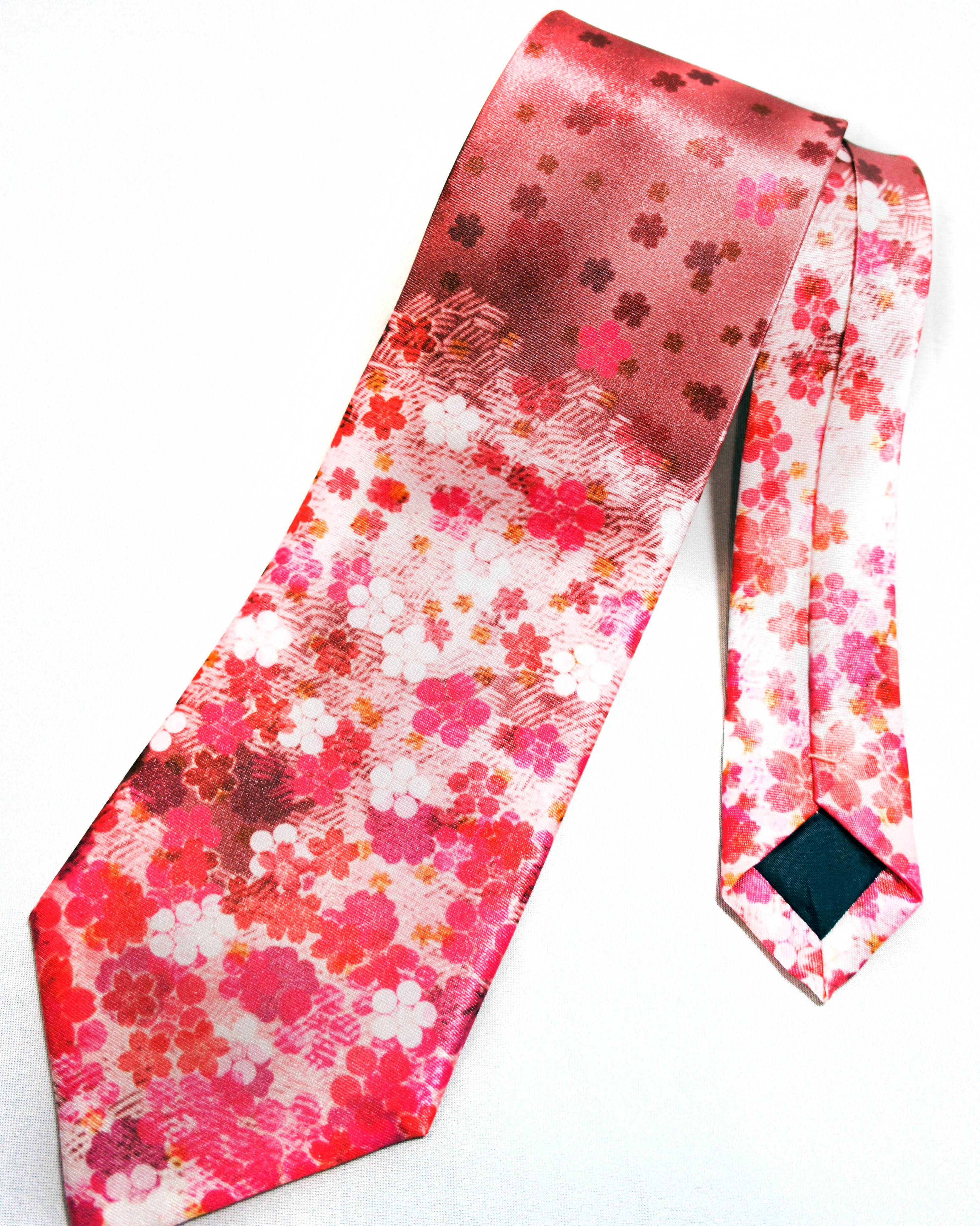 mushroomネクタイ【一点物】【個性派】【和柄シリーズ】桜