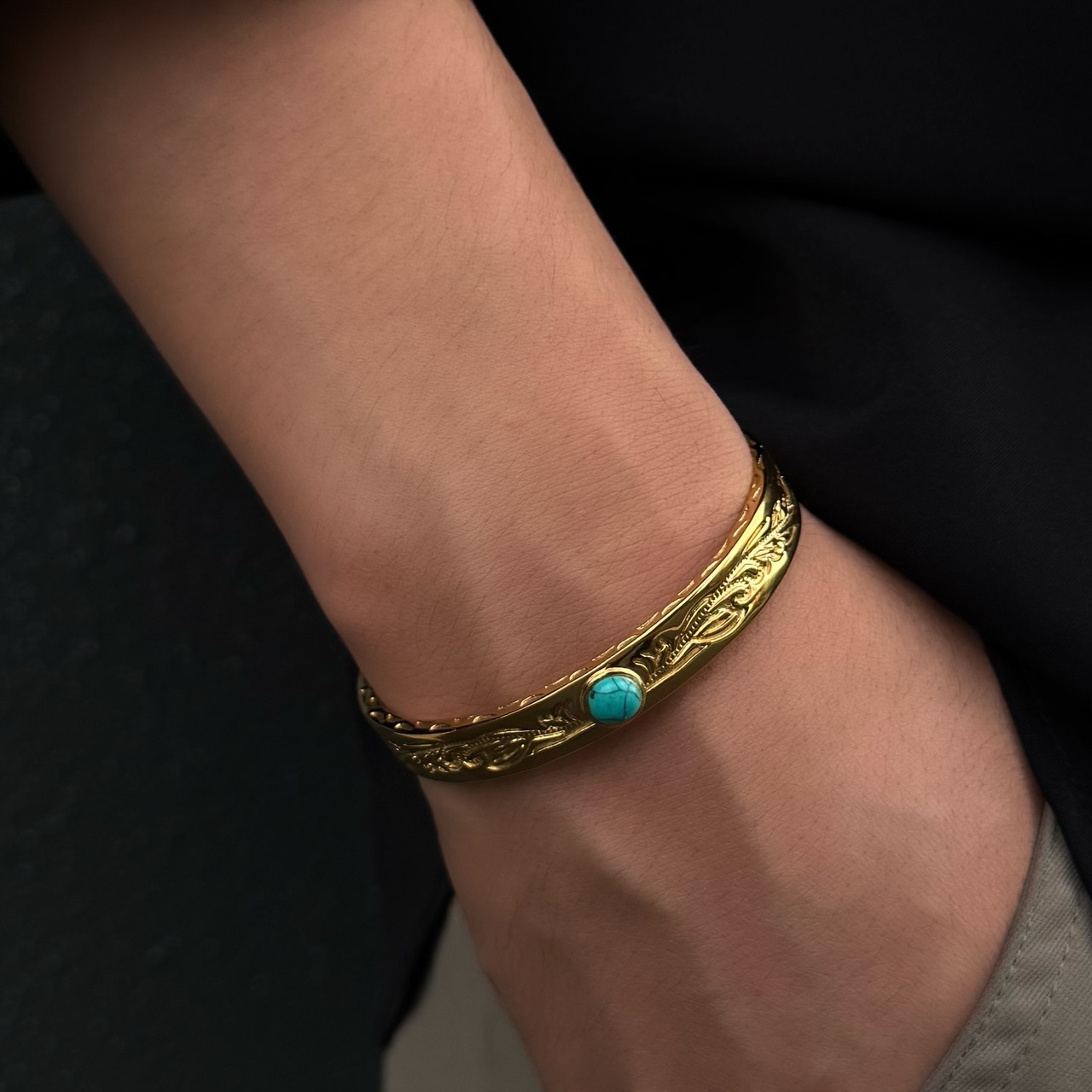 HAWAIIAN TURQUOISE BRACELET GOLD