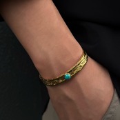 HAWAIIAN TURQUOISE BRACELET GOLD