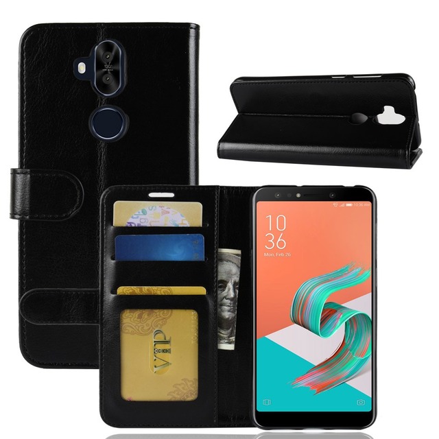 ヴィンテージ財布ケースasusのzenfone 5 lite ZC600KLレトロpu革フリップカバー電話バッグ付きシェル立ちビザカードホルダー