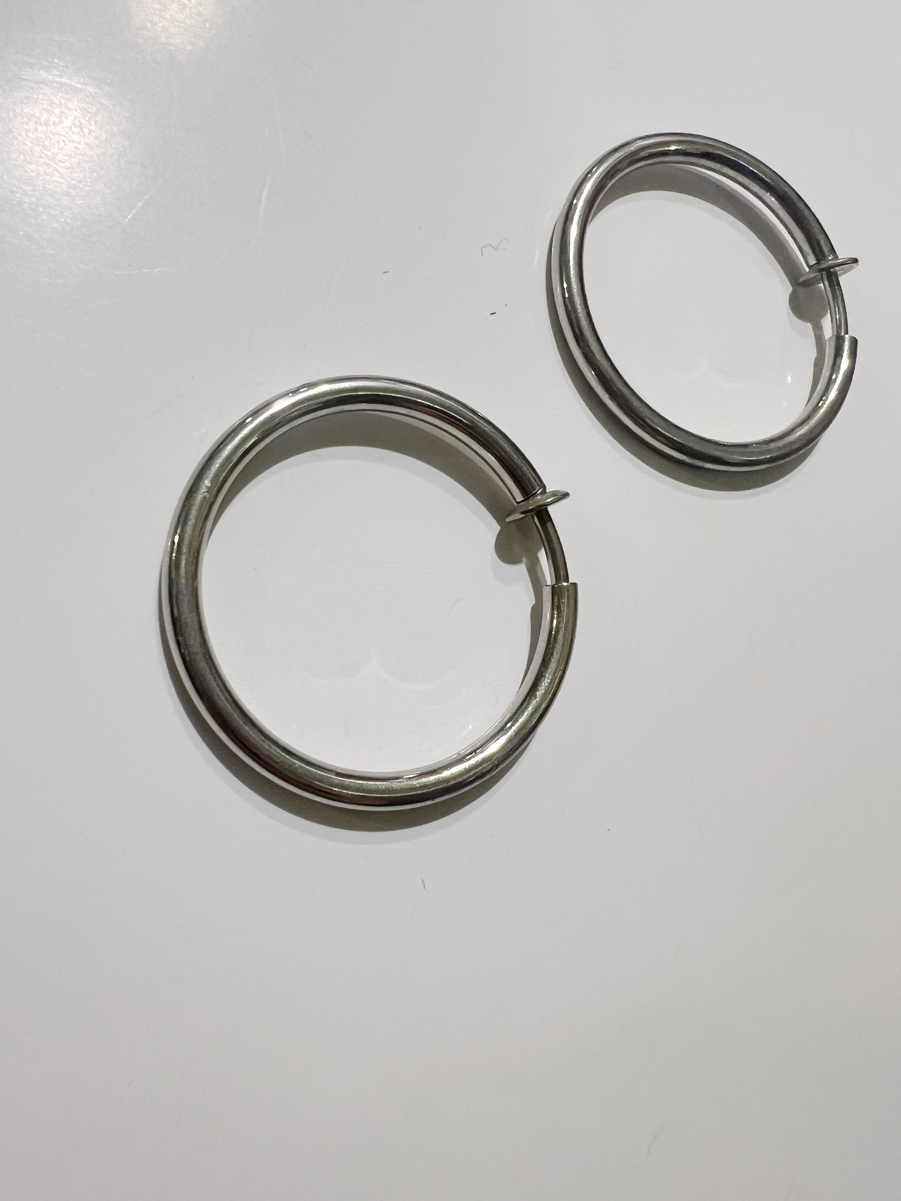 Vintage silver hoop earrings