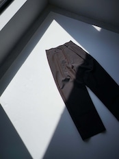 itochi - Kid Mohair Tropical Trousers ：Super100s × Kid Mohair｜尾州・葛利毛織（くずりけおり）／ションヘル｜ブルー×オレンジ“玉虫”糸