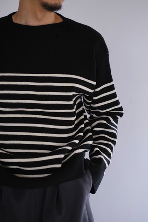 SLOPESLOW / paper high twisted wool / breyton stripes sweater