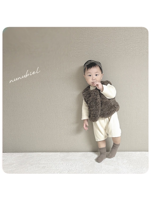 【即納/予約】bebe fur vest/nunubiel