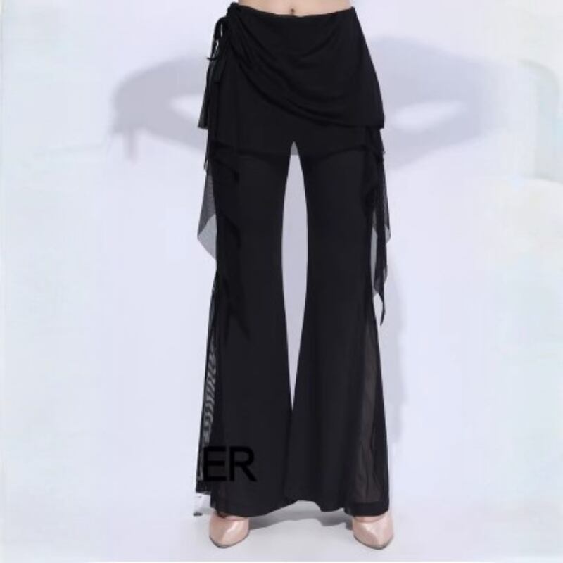 シアーフリル レイヤード ワイド ダンスパンツ 1col D00599