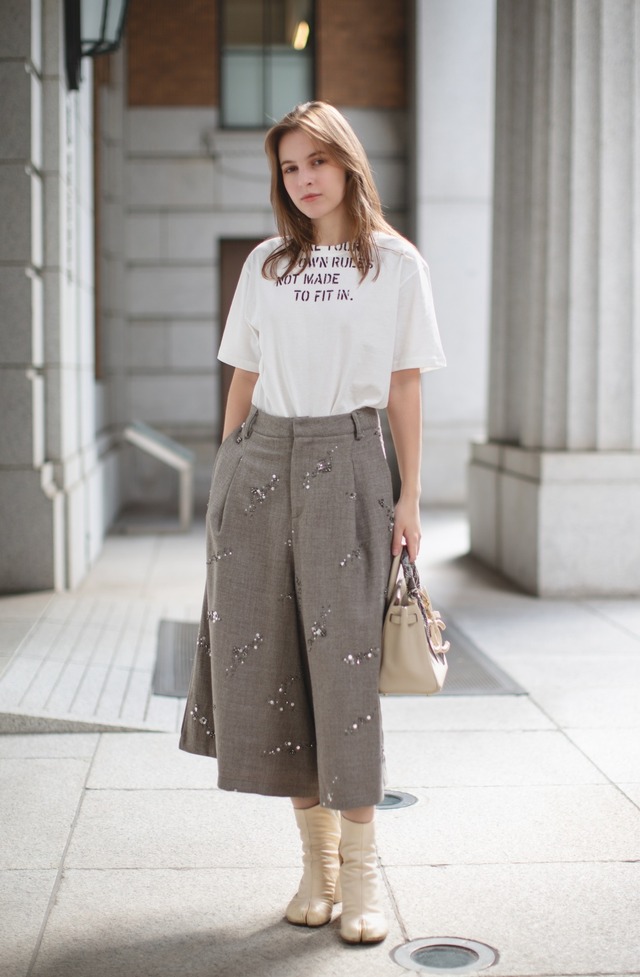 （select）ロゴTシャツ（ホワイト・グレー）